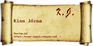 Kiss Józsa névjegykártya