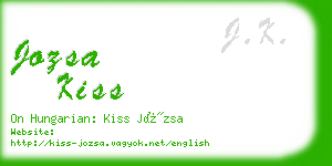 jozsa kiss business card